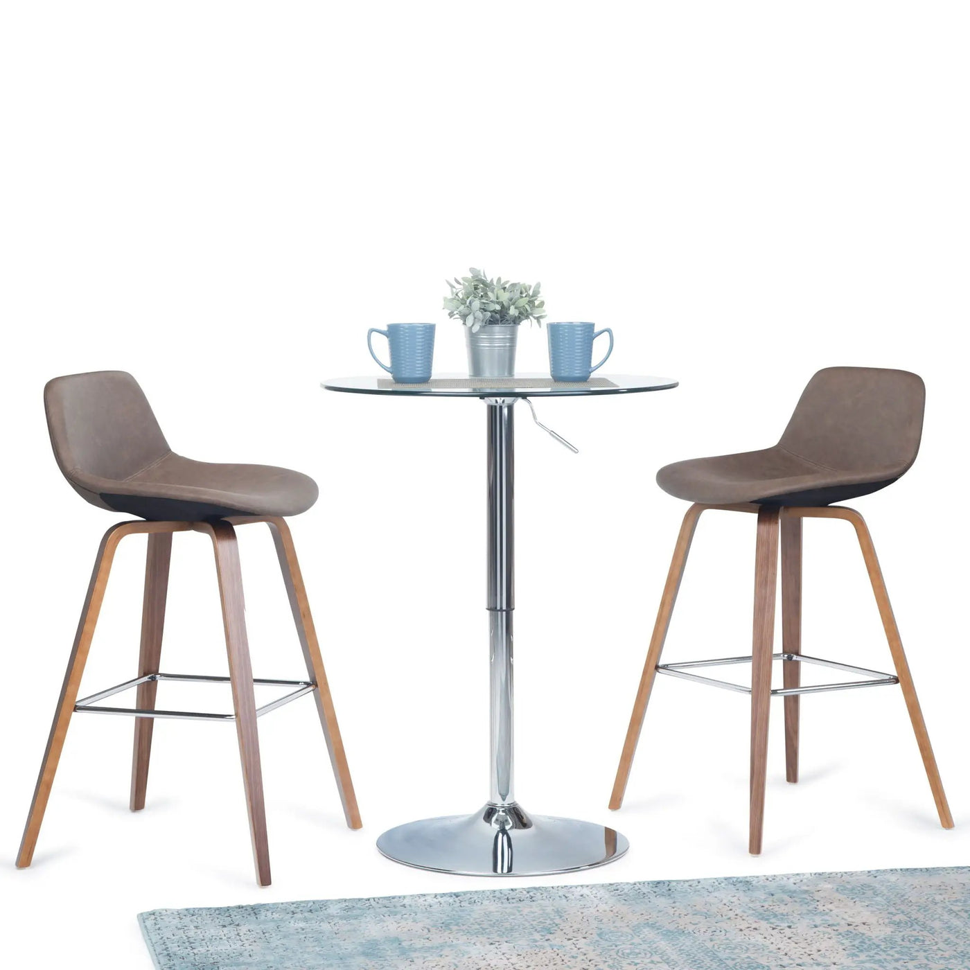 Randolph - Bentwood Multifunctional Counter / Bar Height Stool (Set of 2) by Unique Piece Furniture