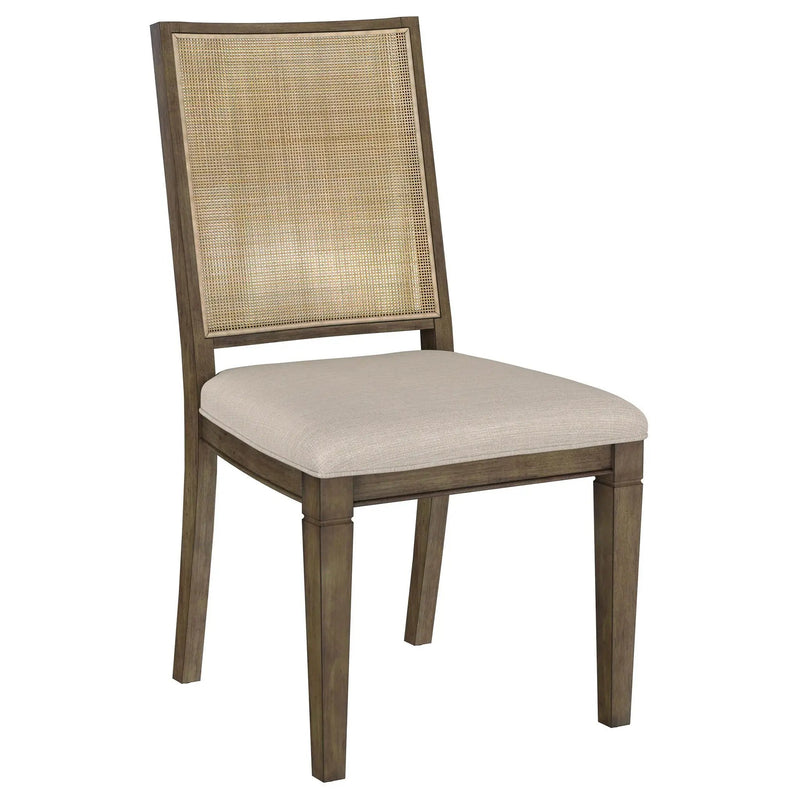 Matisse Woven Rattan Back Dining Side Chair Brown (Set of 2) by Unique Piece Furniture