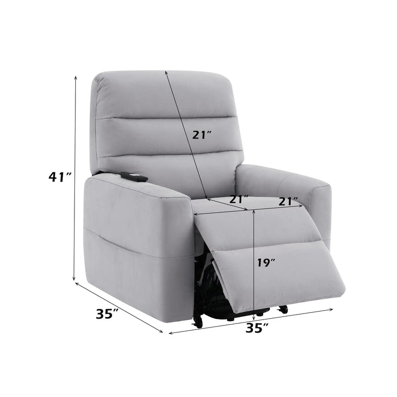Freddie - Power Motion Recliner With Lift - Gray by Unique Piece Furniture