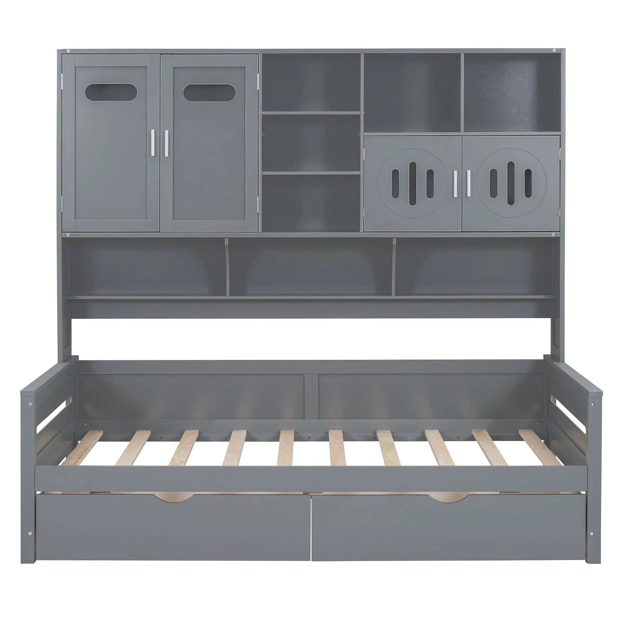 Daybed With All-In-One Cabinet And Shelf by HouseOfZazla