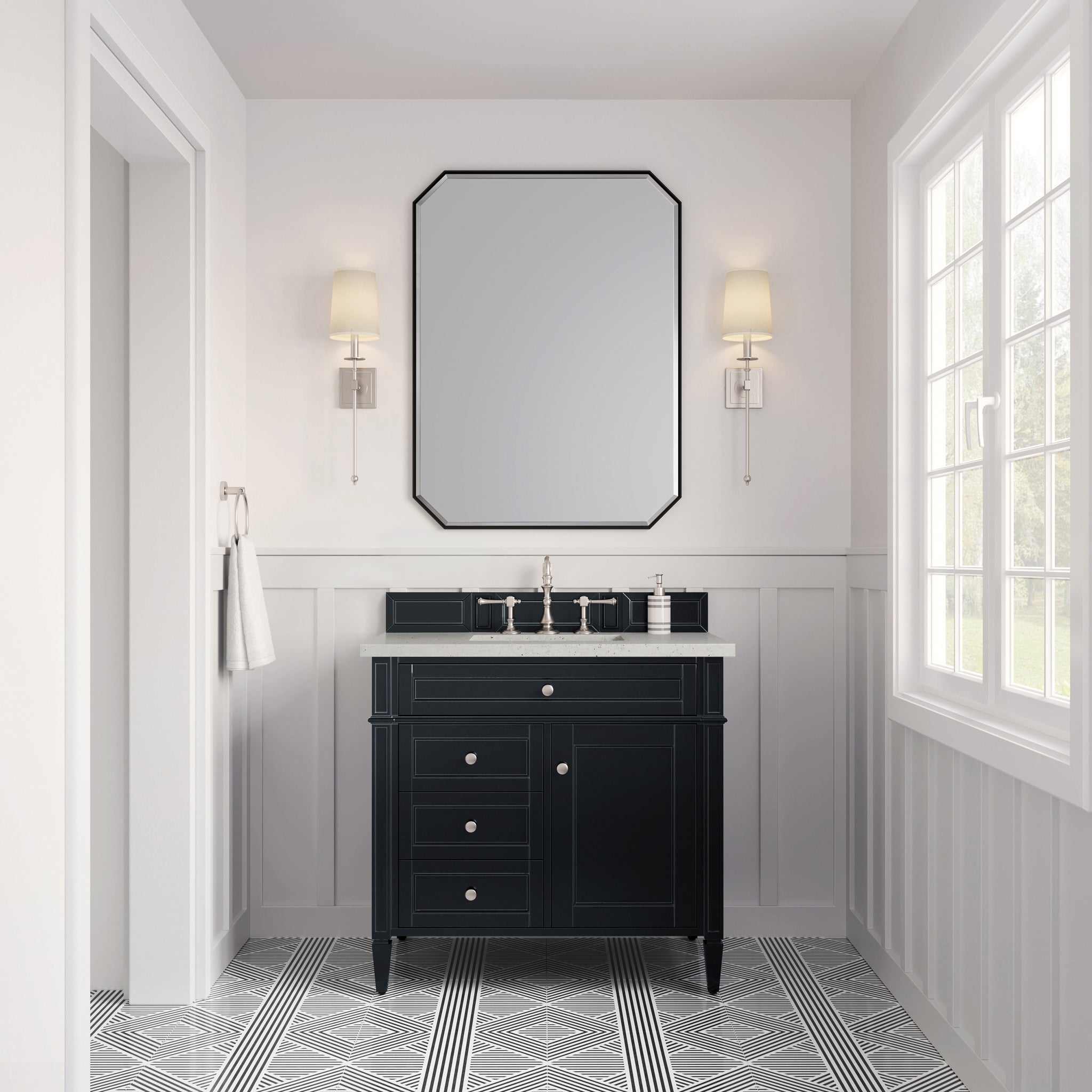 James Martin Brittany 36" Single Bathroom Vanity, Black Onyx, view 17