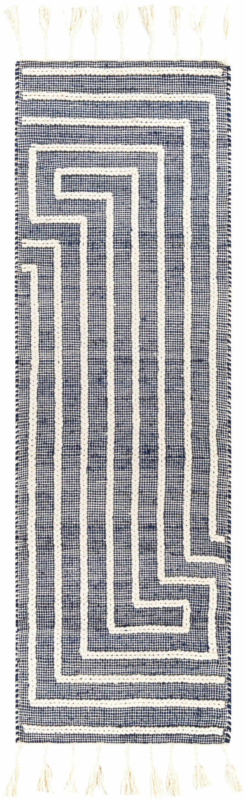 Aditya Tasseled Jute&Wool Carpet - Clearance by Boutique Rugs