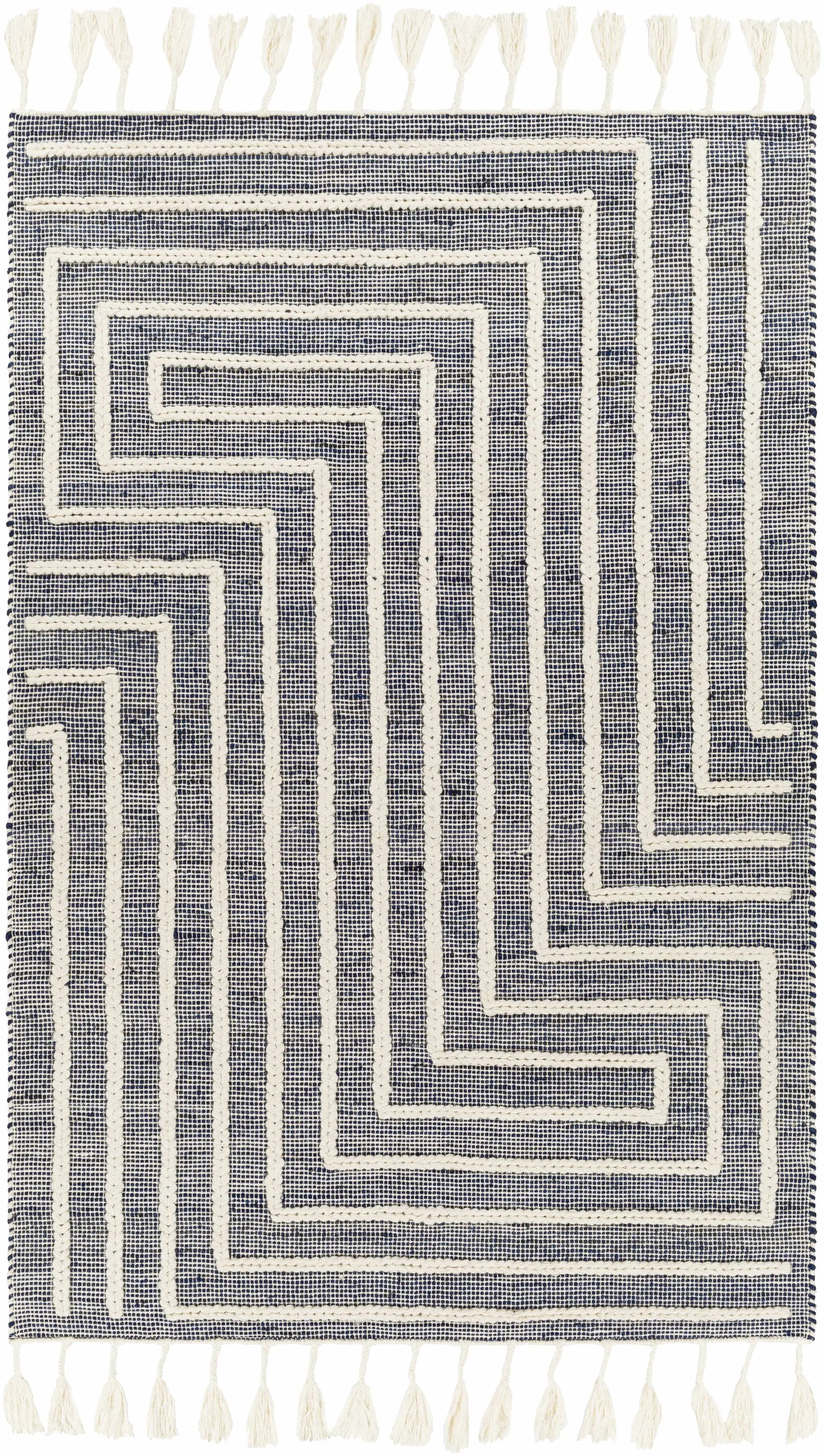Aditya Tasseled Jute&Wool Carpet - Clearance by Boutique Rugs