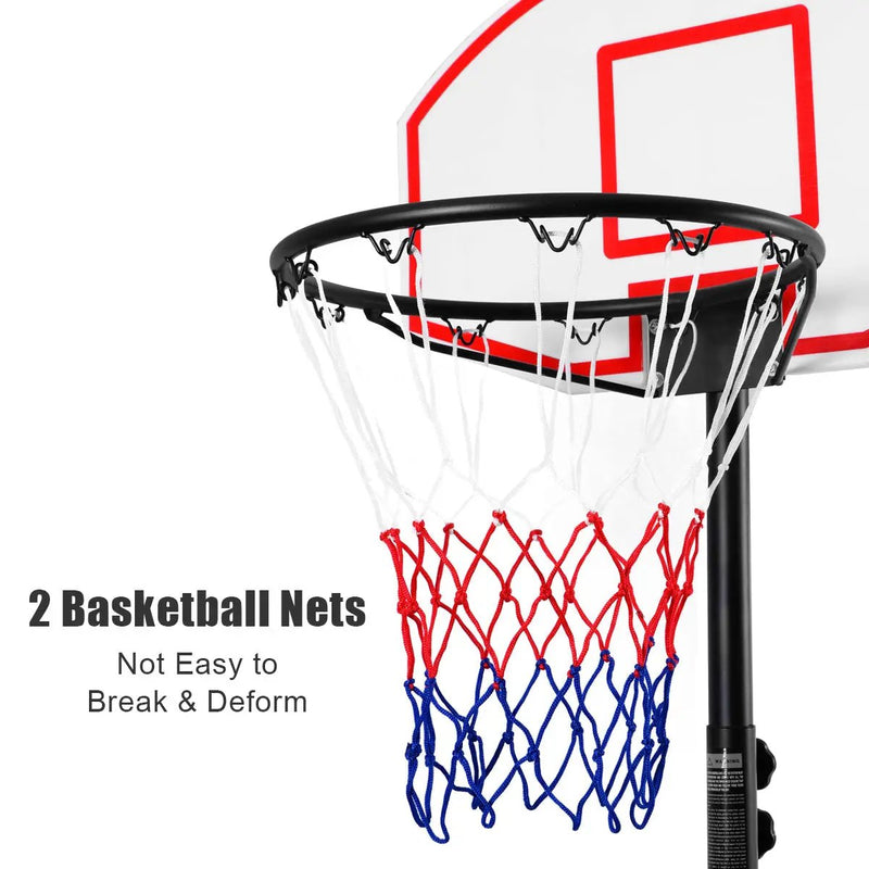Adjustable Basketball Hoop System Stand with Wheels by DirectDeals