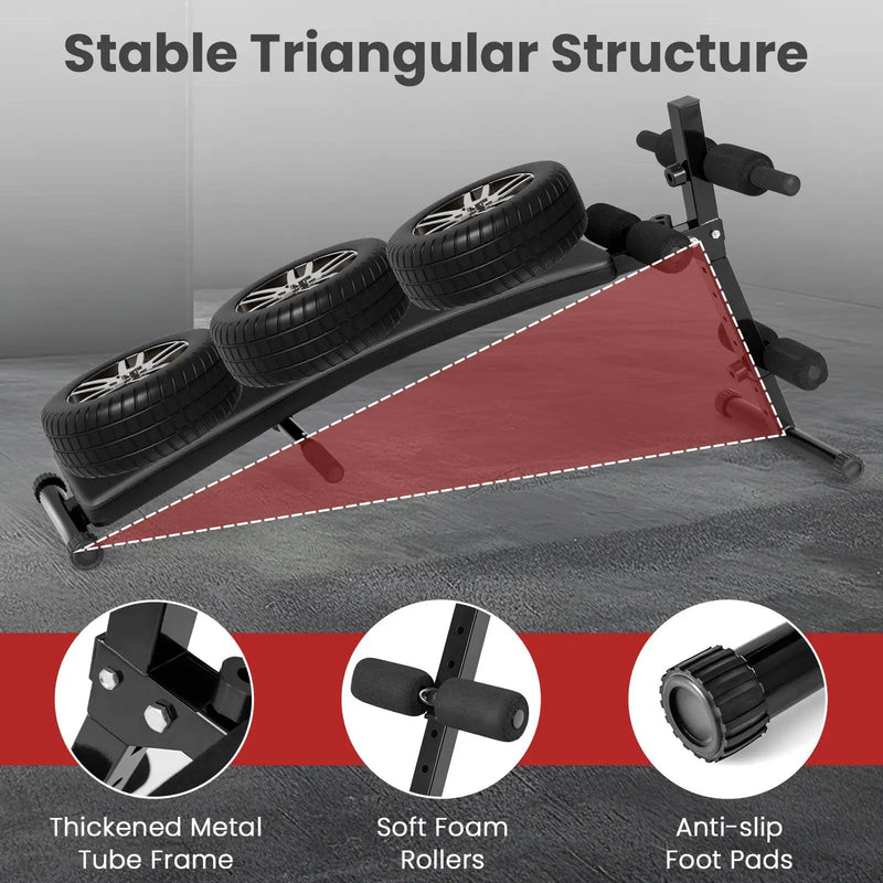 Adjustable Decline Sit Up Bench for Exercise for Home Gym by DirectDeals