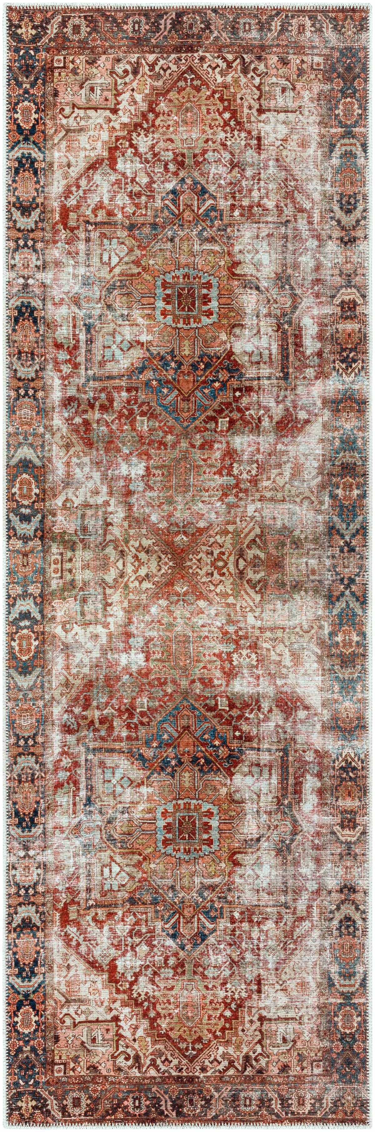 Adtugan Vintage Flat Pile Washable Rug, photo 11 of 13