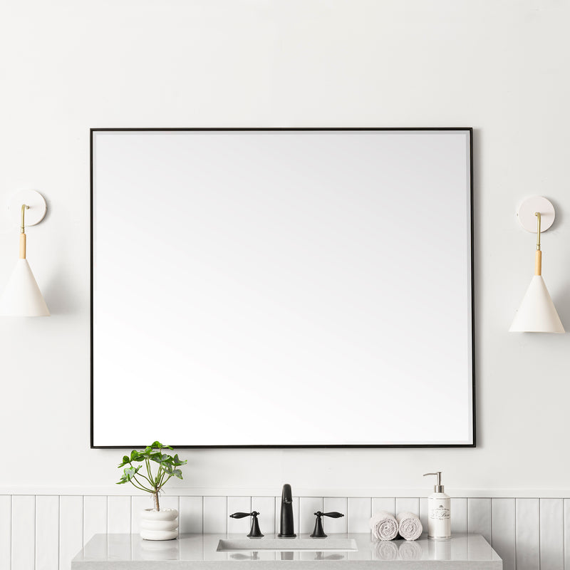 James Martin Rohe 48" Mirror, Matte Black, view 2