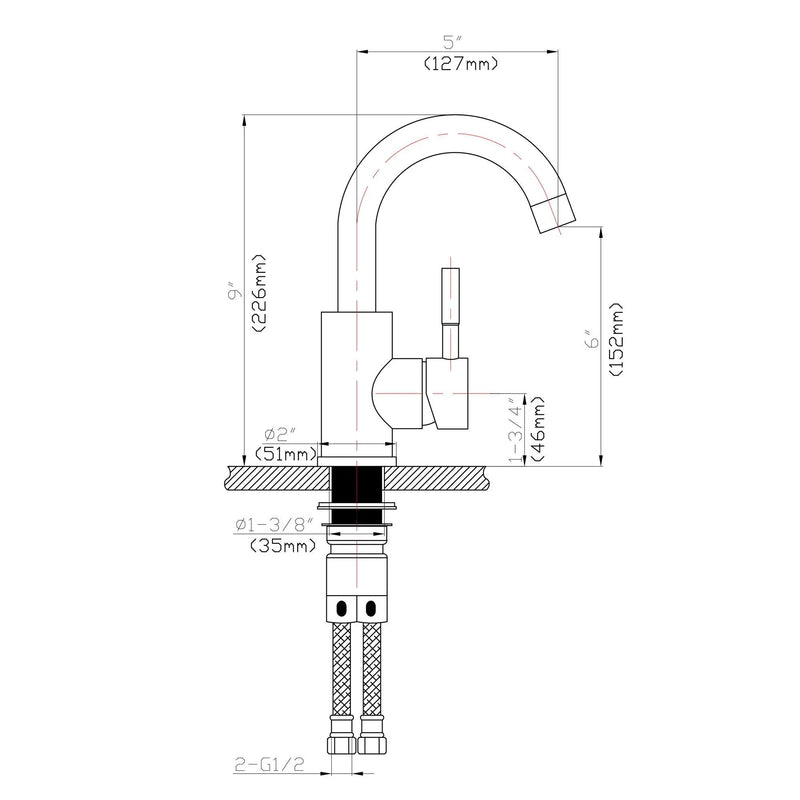 Modern Bathroom Faucet Single Hole Single Handle by HouseOfZazla