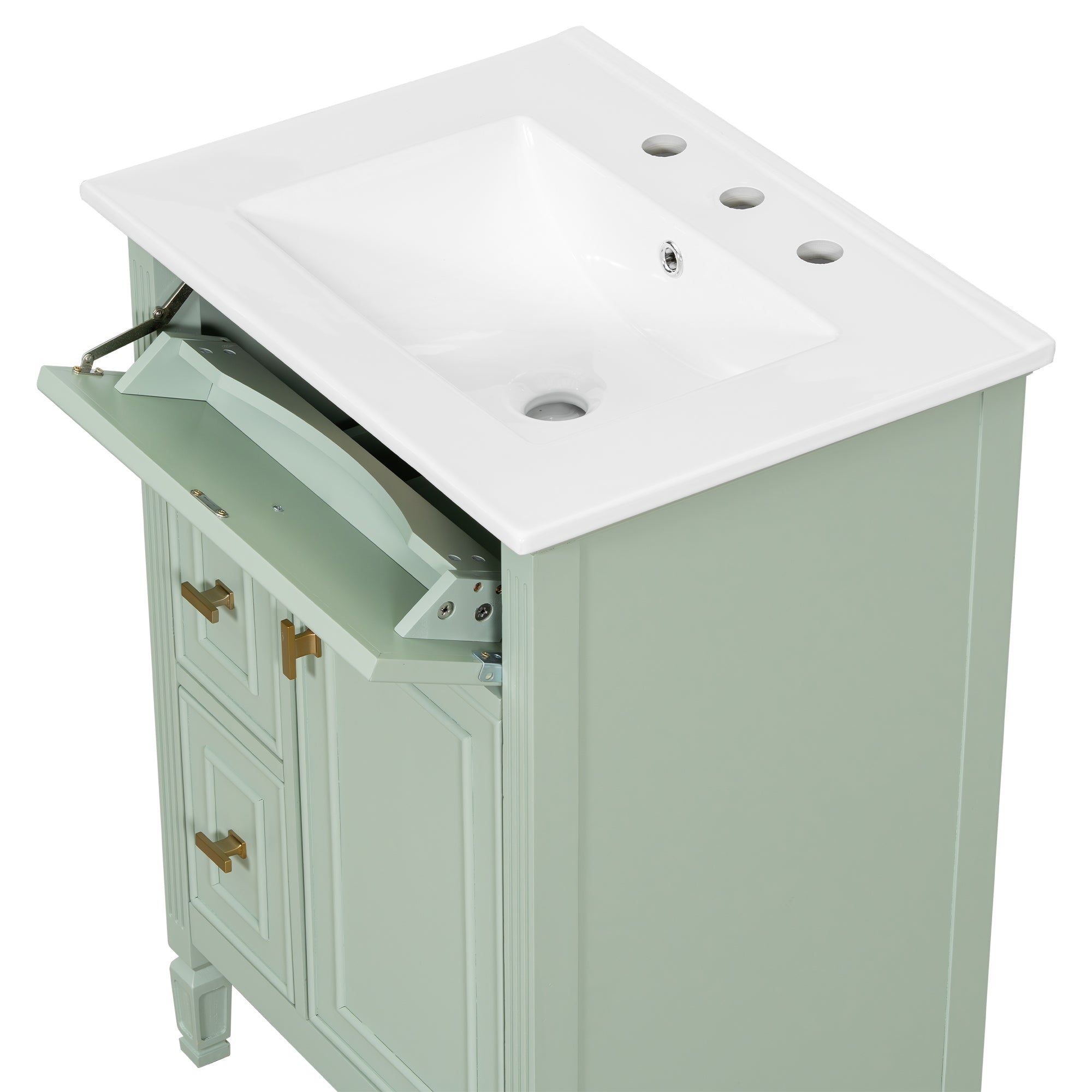 24-Inch Bathroom Vanity with Sink and Solid Wood Cabinet by HouseOfZazla