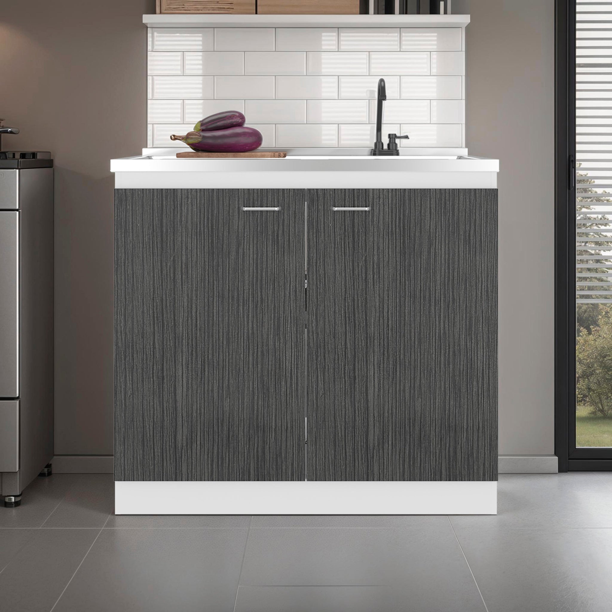 Salento Freestanding Sink, Double Door Cabinet by HouseOfZazla