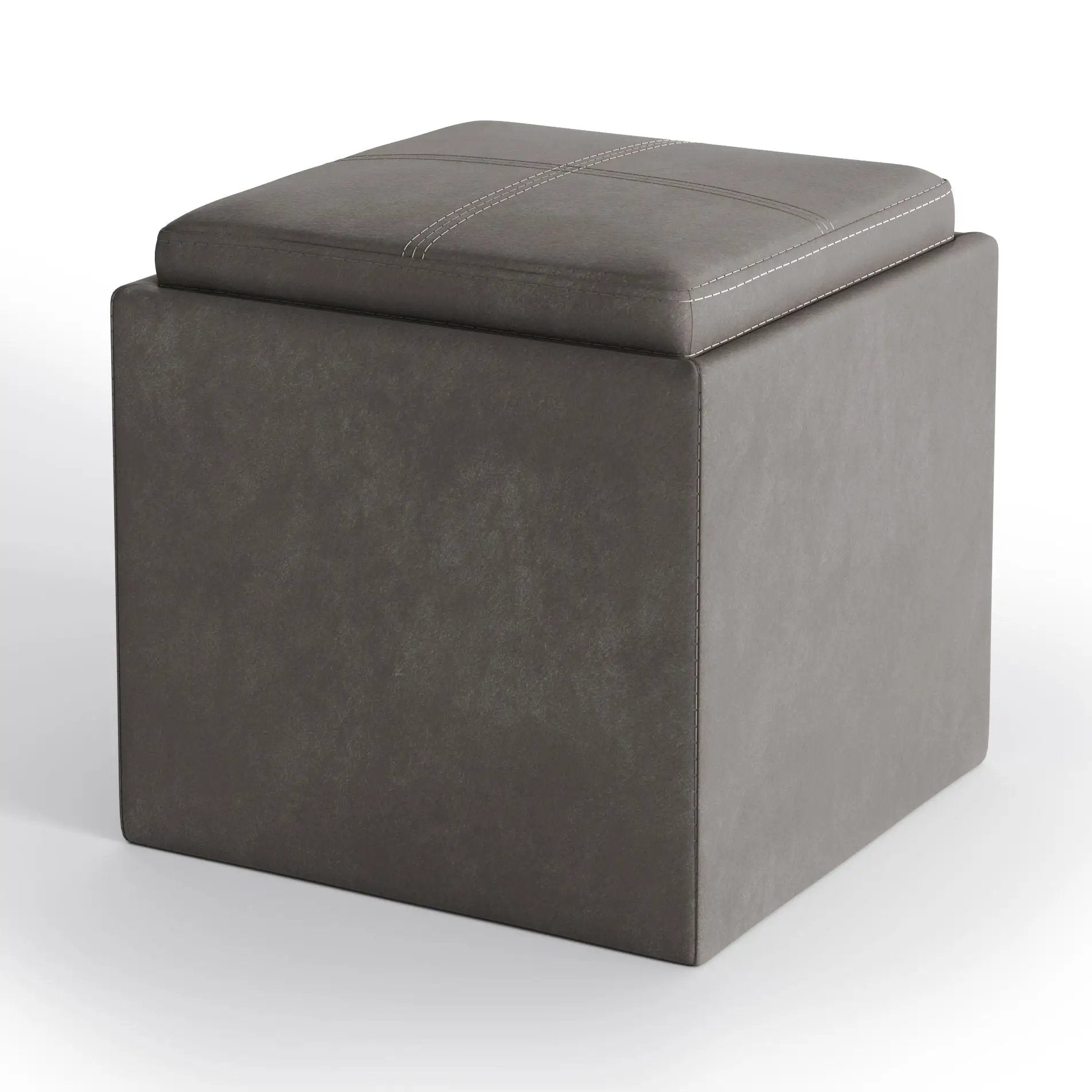 Rockwood - Upholstered Cube Storage Ottoman With Tray by Unique Piece Furniture