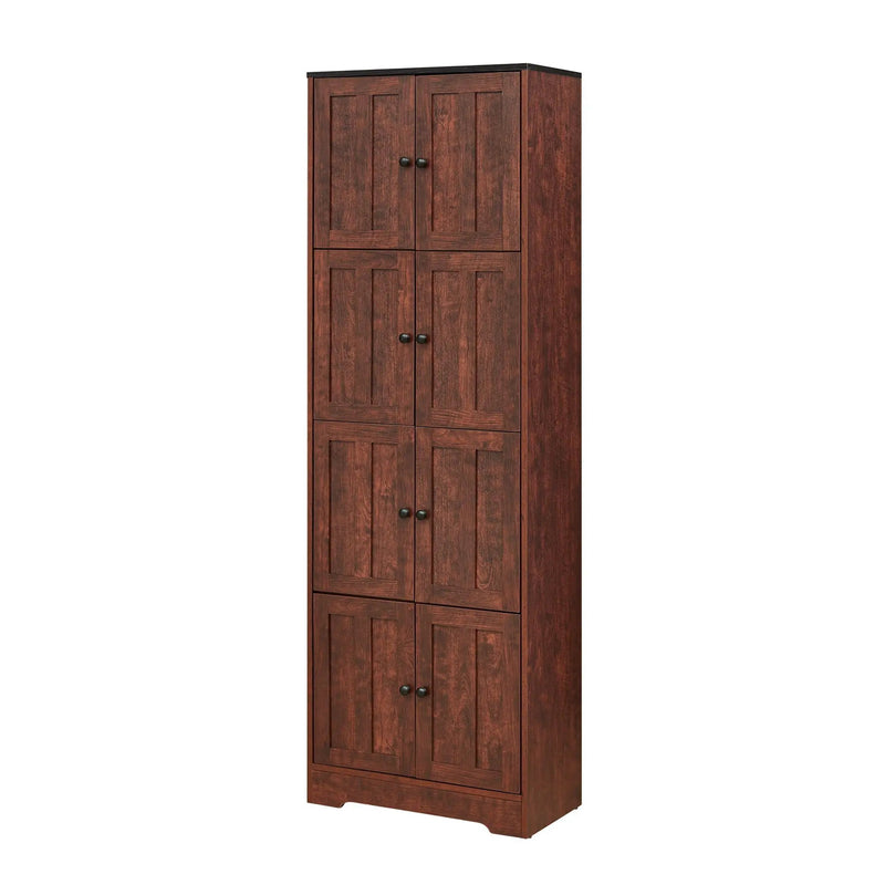 Tall Storage Cabinet With 8 Doors And 4 Shelves, Wall Storage Cabinet For Living Room, Kitchen, Office, Bedroom, Bathroom by HouseOfZazla