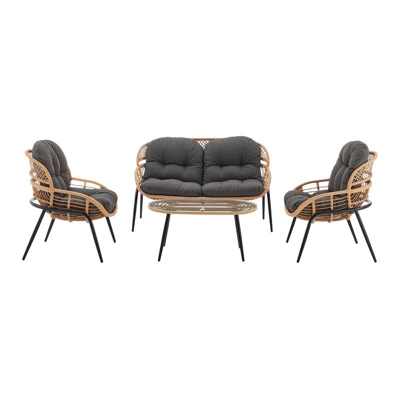 Pine - 4 Piece Outdoor Conversation Set by HouseOfZazla