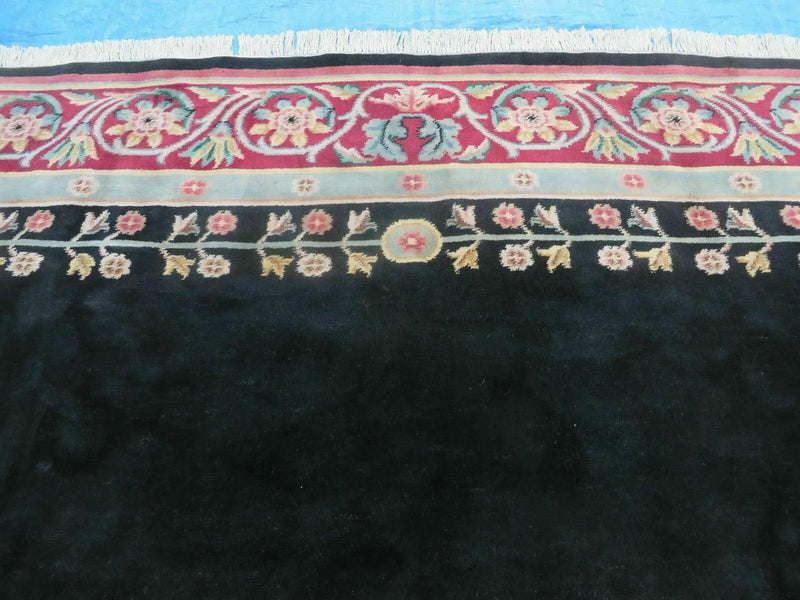 9' X 12' Decorative Chinese Aubusson Hand Knotted Pile Wool Rug Black Nice by Jewel Rugs