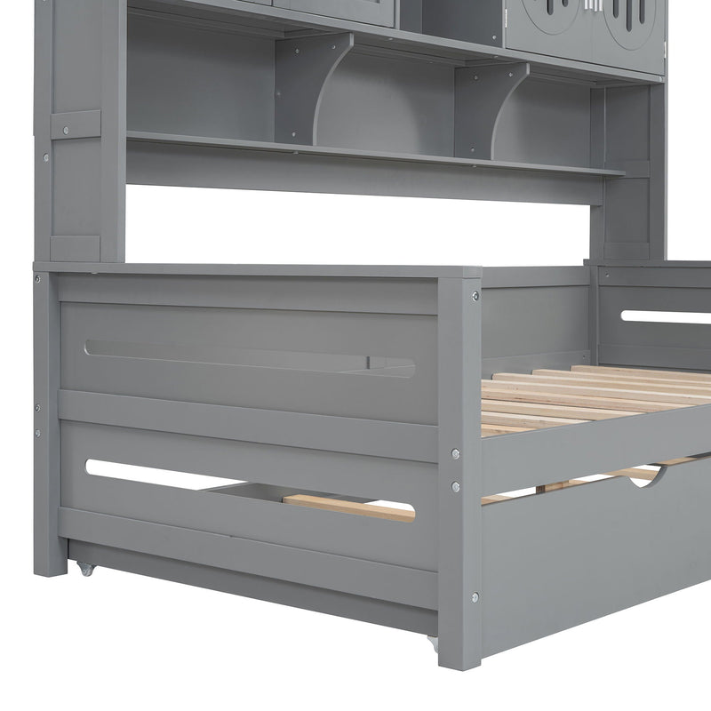 Daybed With All-In-One Cabinet And Shelf by HouseOfZazla