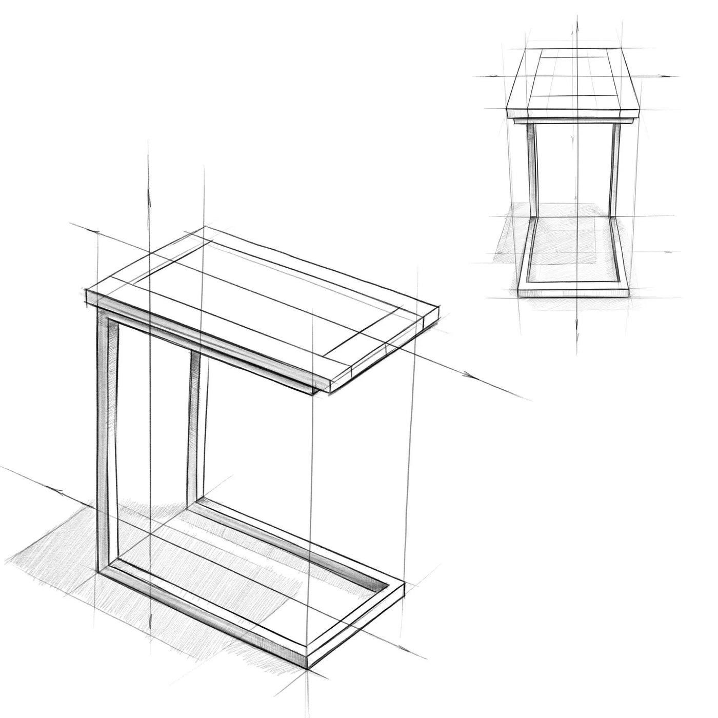 Skyler - Handcrafted C Side Table by HouseOfZazla