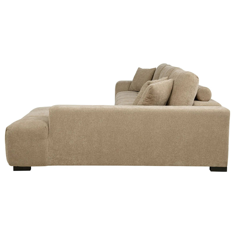 Octavia Upholstered Sectional Chaise Sofa Camel by Unique Piece Furniture