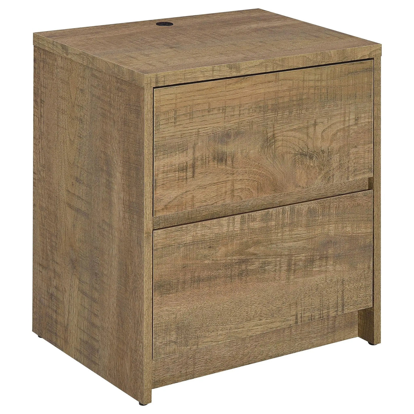 Geary - 2 Drawer Nightstand With LED Lights And USB Charging Ports by HouseOfZazla