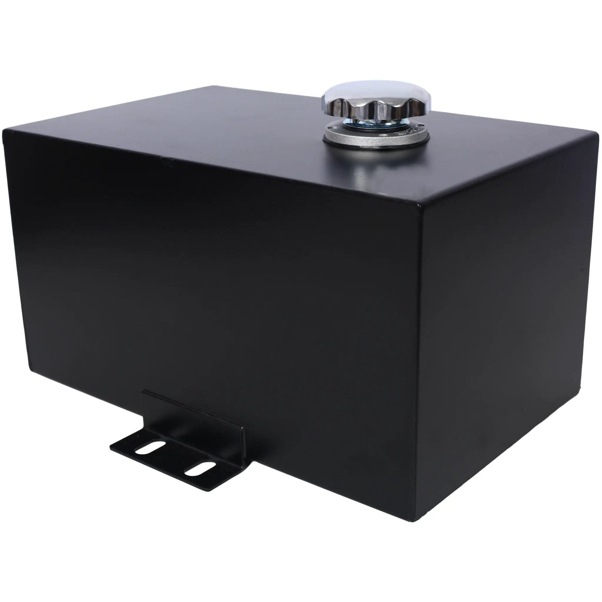 Heavy Duty 5 Gallon Steel Hydraulic Fluid Reservoir Tank With Mounting Foot, 14 Gauge - Black by HouseOfZazla