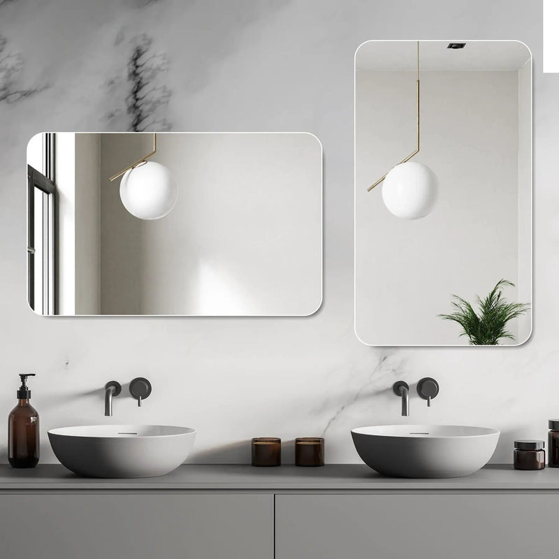 Bathroom Vanity Mirror, Wall-Mounted Mirror For Bathroom Anti-Fog, Waterproof by HouseOfZazla