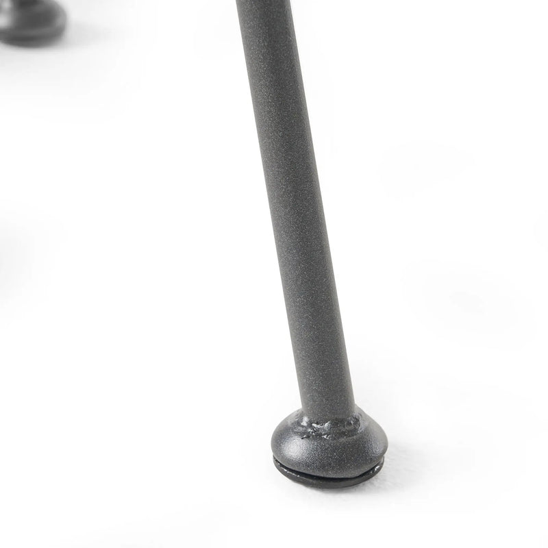 Petrichor Outdoor Side Table with Tempered Glass and Steel Frame by HouseOfZazla