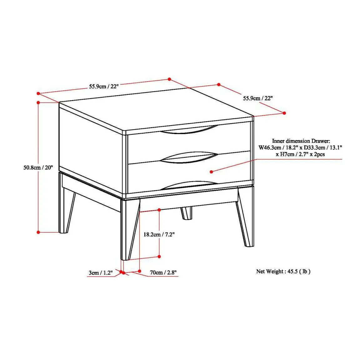 Harper - Handcrafted End Table by HouseOfZazla