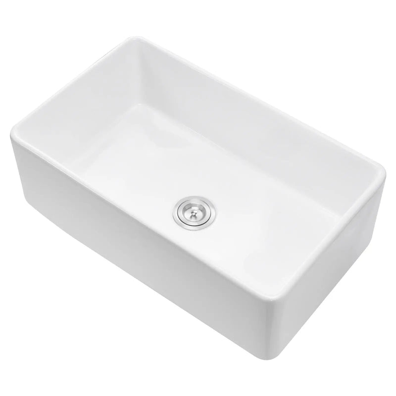 33.5x20 in Farmhouse Sink Undermount Kitchen Single Bowl Basin Fireclay by HouseOfZazla
