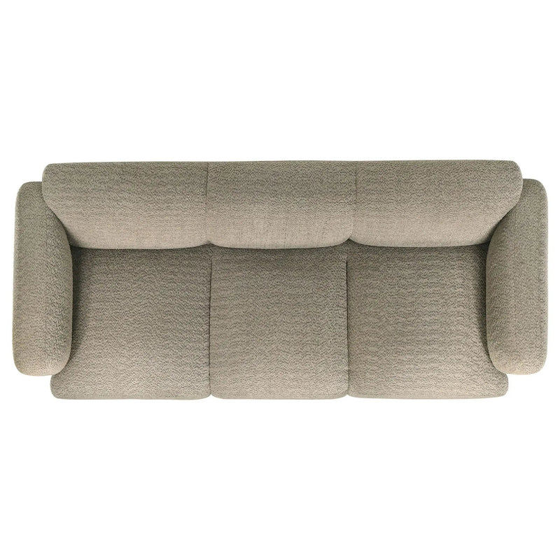 Dorset 2-piece Upholstered Round Track Arm Sofa Set Brown by Unique Piece Furniture