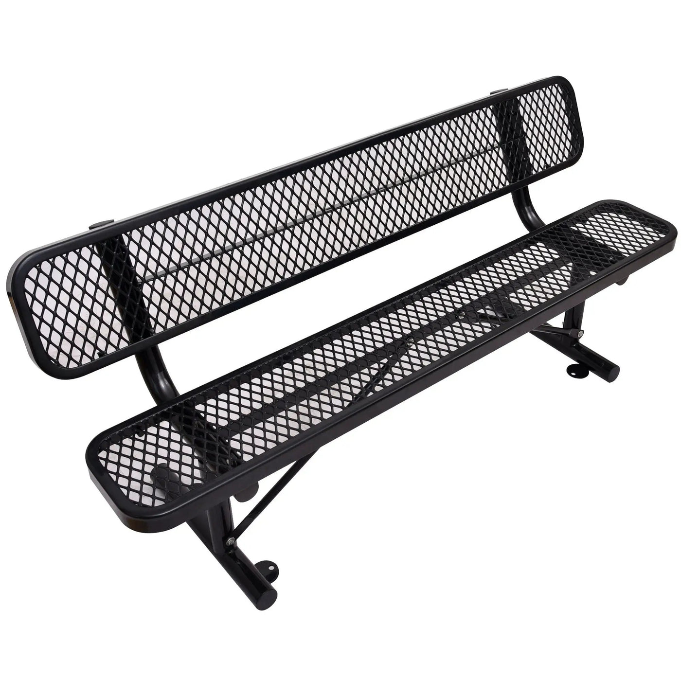 6' Outdoor Steel Bench With Backrest by Unique Piece Furniture