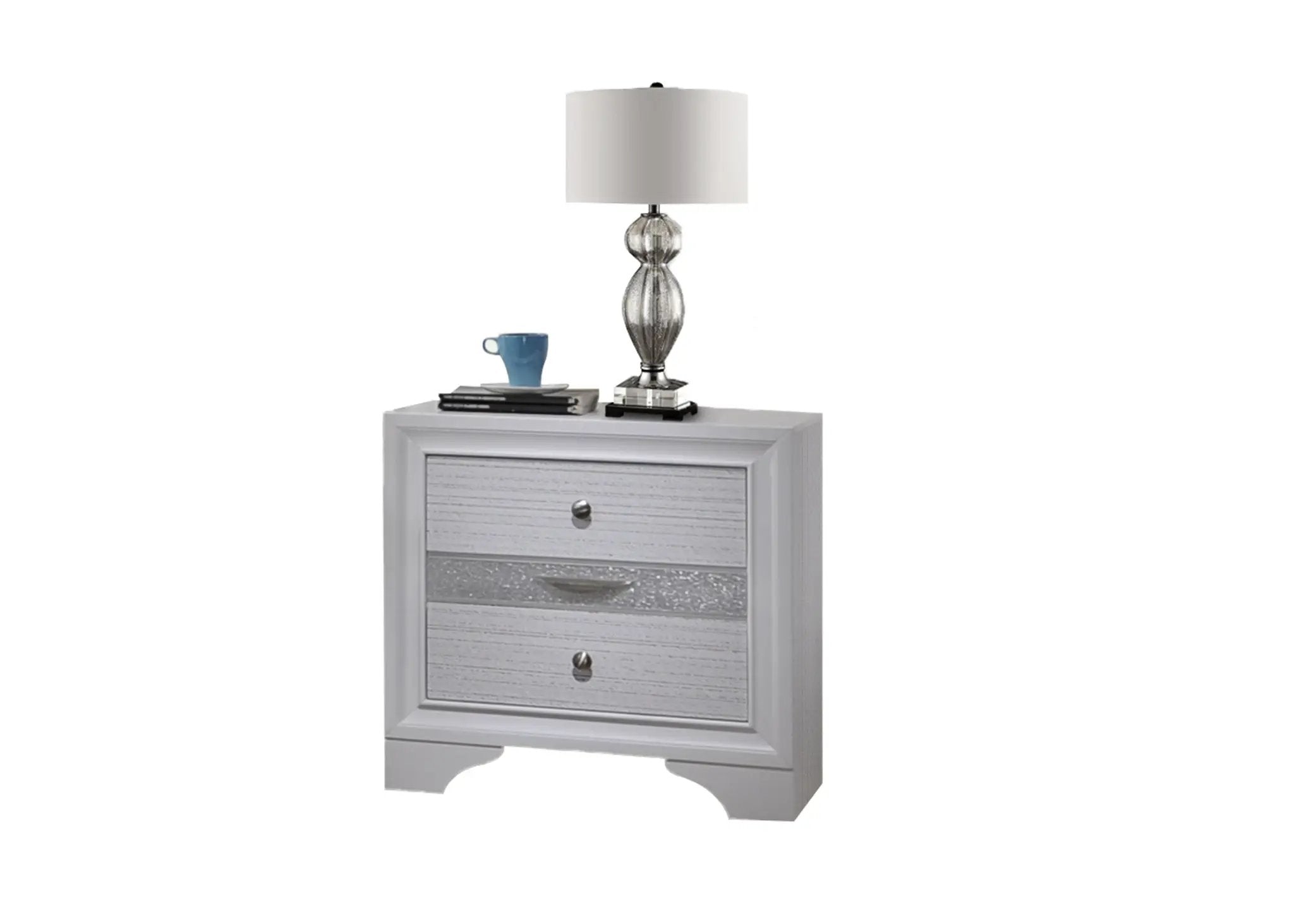 Traditional Style Queen 4 Pc Storage Bedroom Set Made with Wood in White by HouseOfZazla