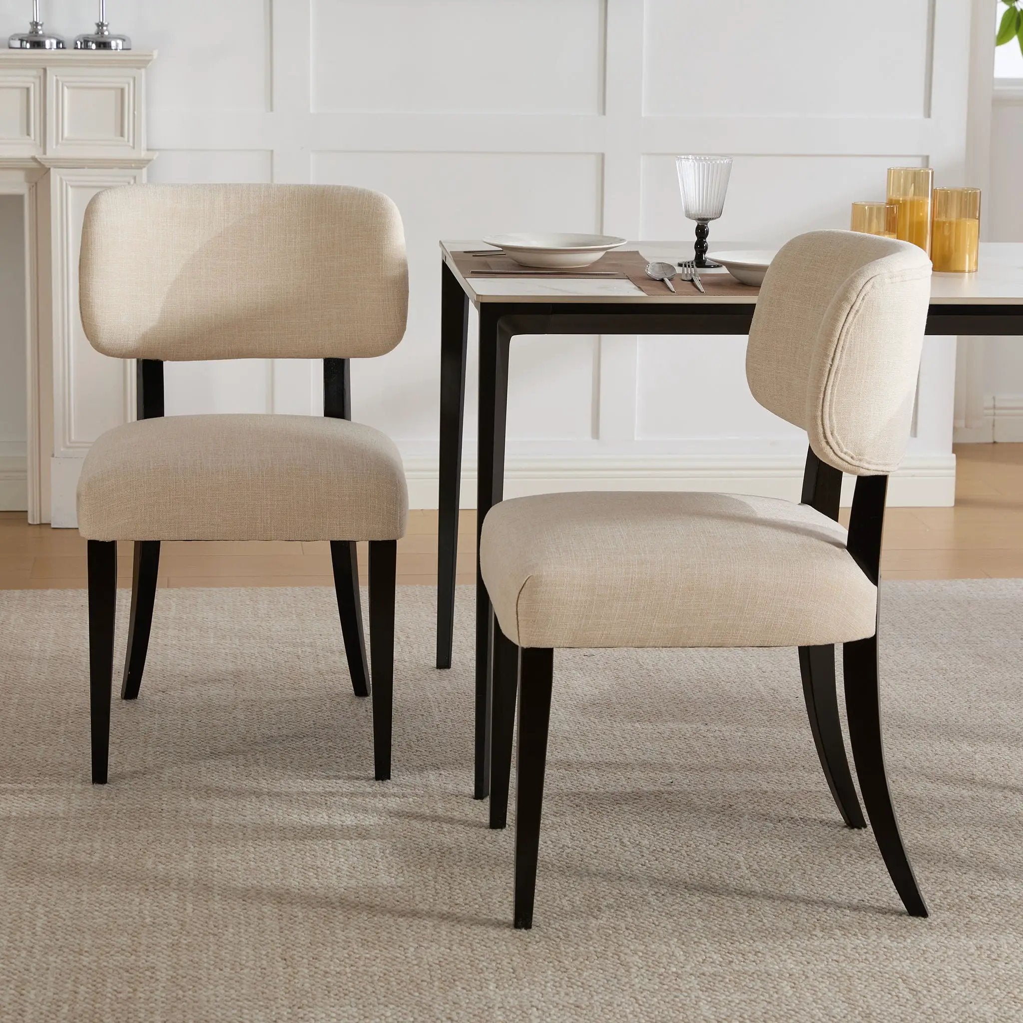 Kitchen Dining Chairs (Set of 2) - Cream by Unique Piece Furniture