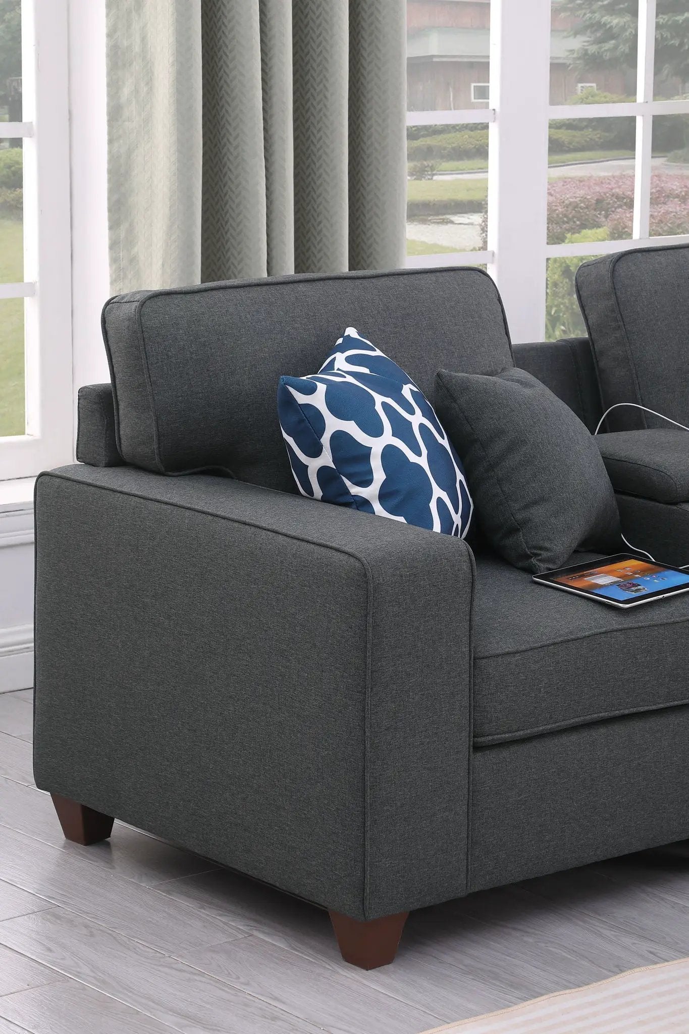 Tina - 8 Piece Upholstered Sectional With Ottoman by HouseOfZazla