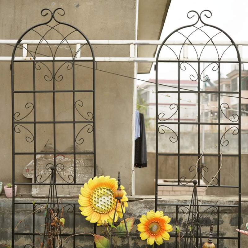 Metal Garden Rustproof Trellis For Climbing Plants Outdoor Flower Support by HouseOfZazla