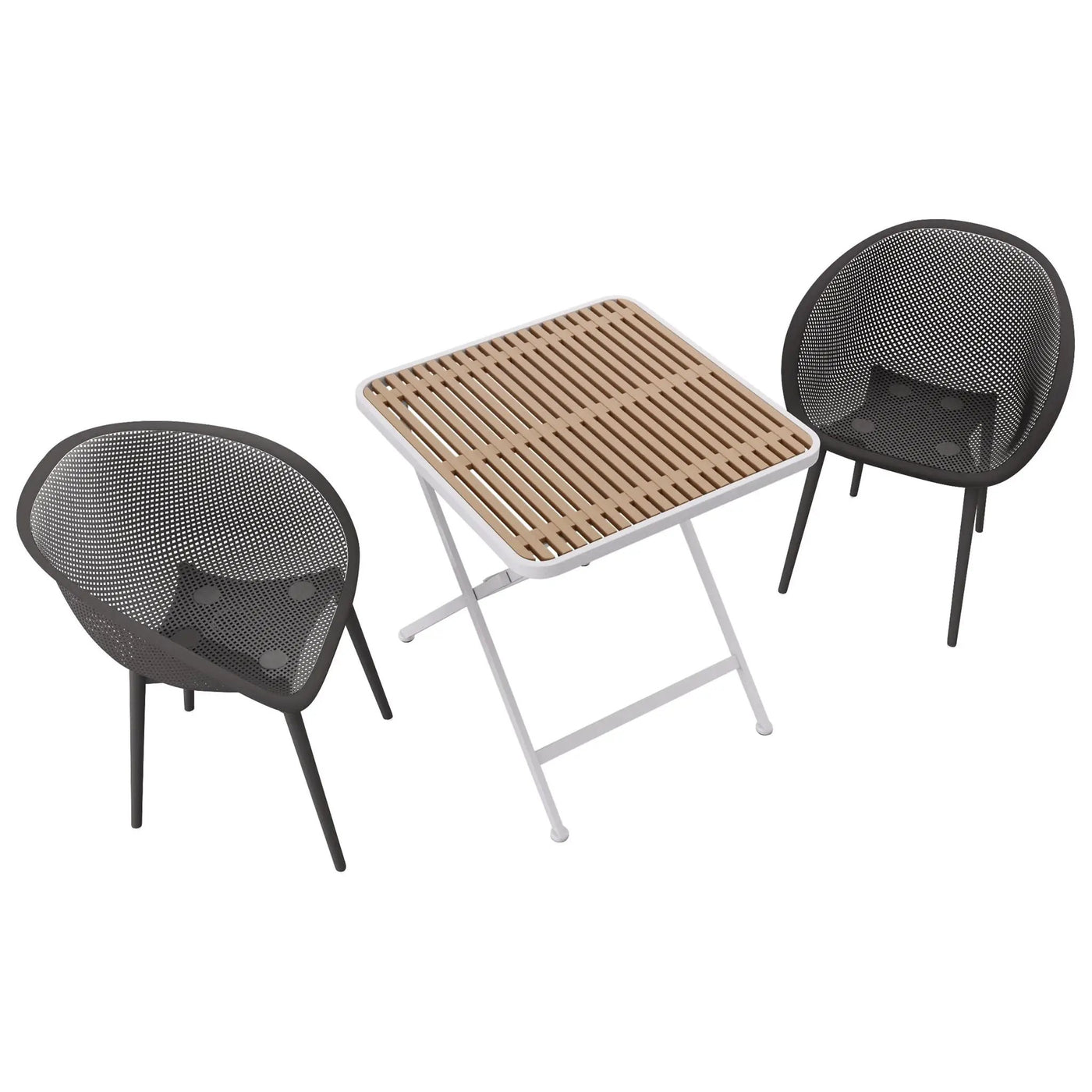 2 Pack Lounge Chair Set & Folding Square Table by Unique Piece Furniture