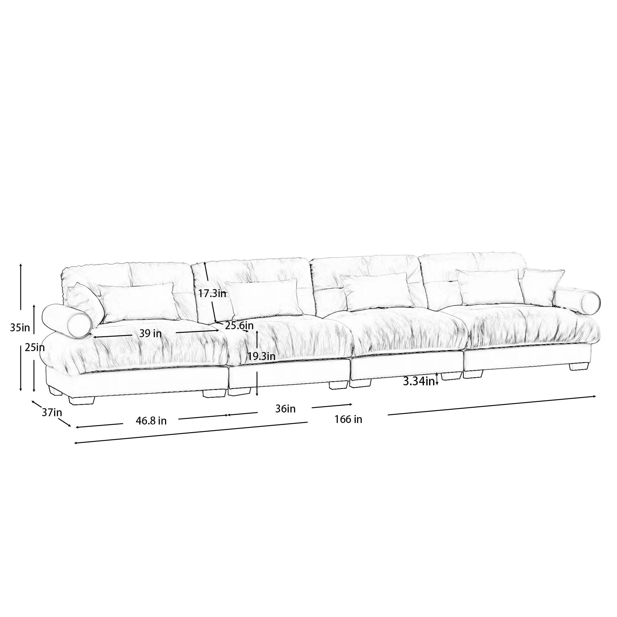 Super Comfort Oversized Modular Sectional Sofa by HouseOfZazla