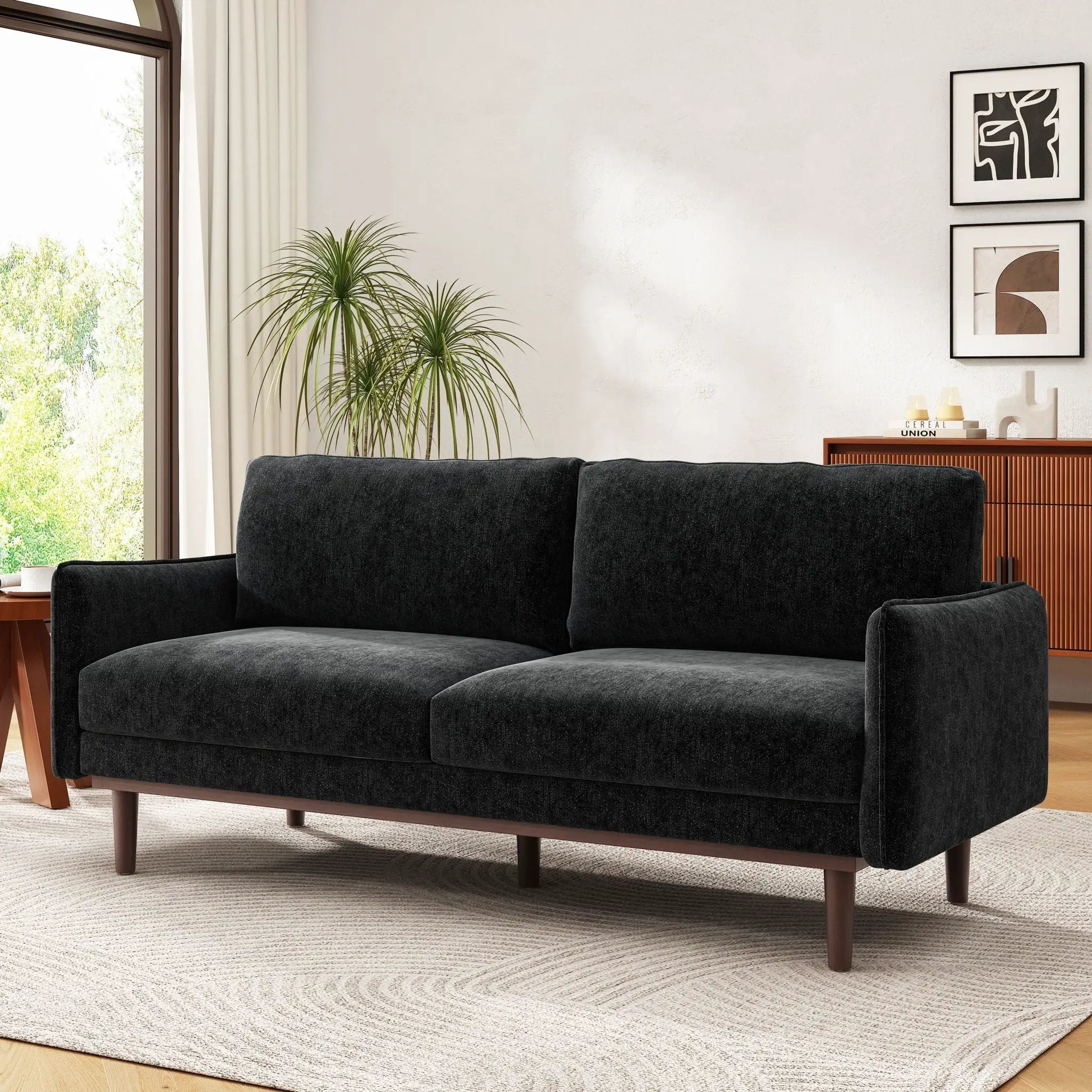 Loveseat Sofa With Spacious Seating by Unique Piece Furniture