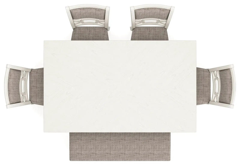 Erinberg - Dining Room Table Set (Set of 6) - Antique White by Unique Piece Furniture