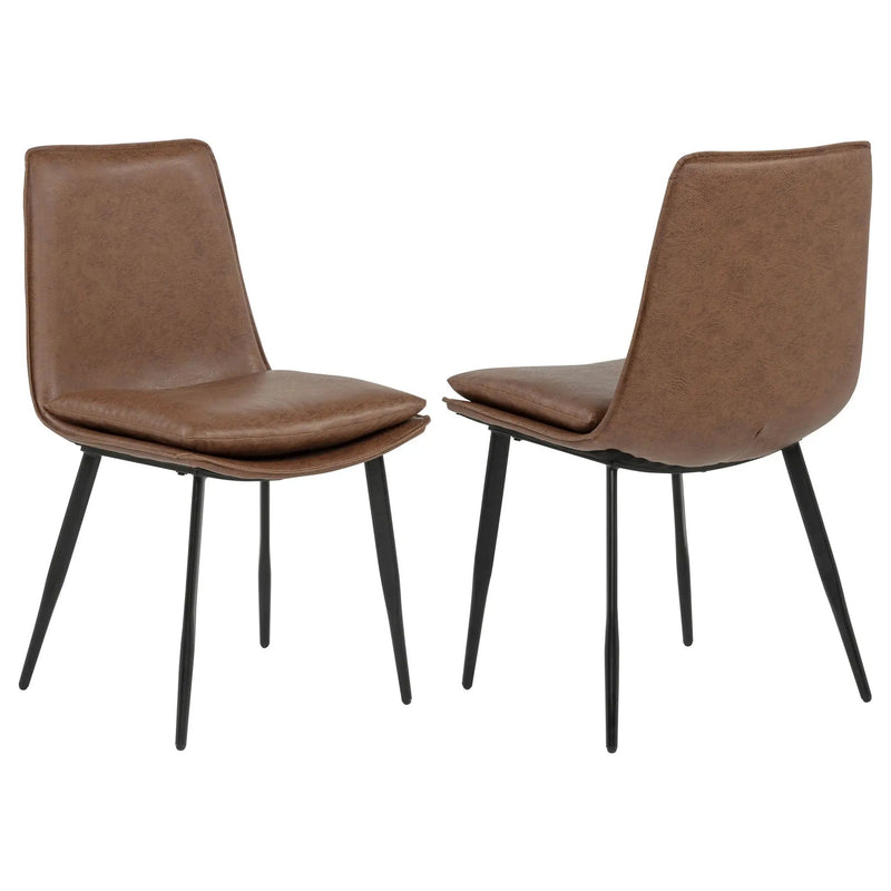 Ortega Upholstered Dining Side Chair Coffee (Set of 2) by Unique Piece Furniture