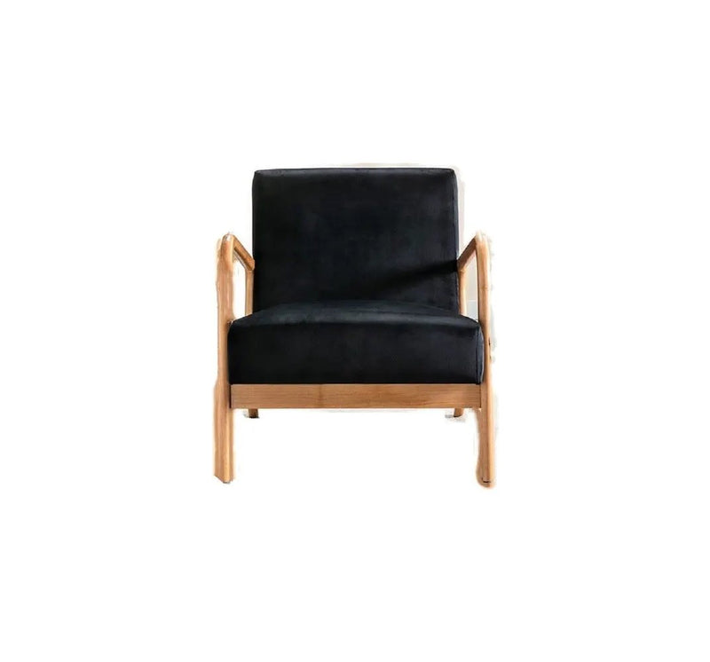 Classic Mid-Century Modern Accent Chairs, Open Framed Armchair With Cushioning by Unique Piece Furniture