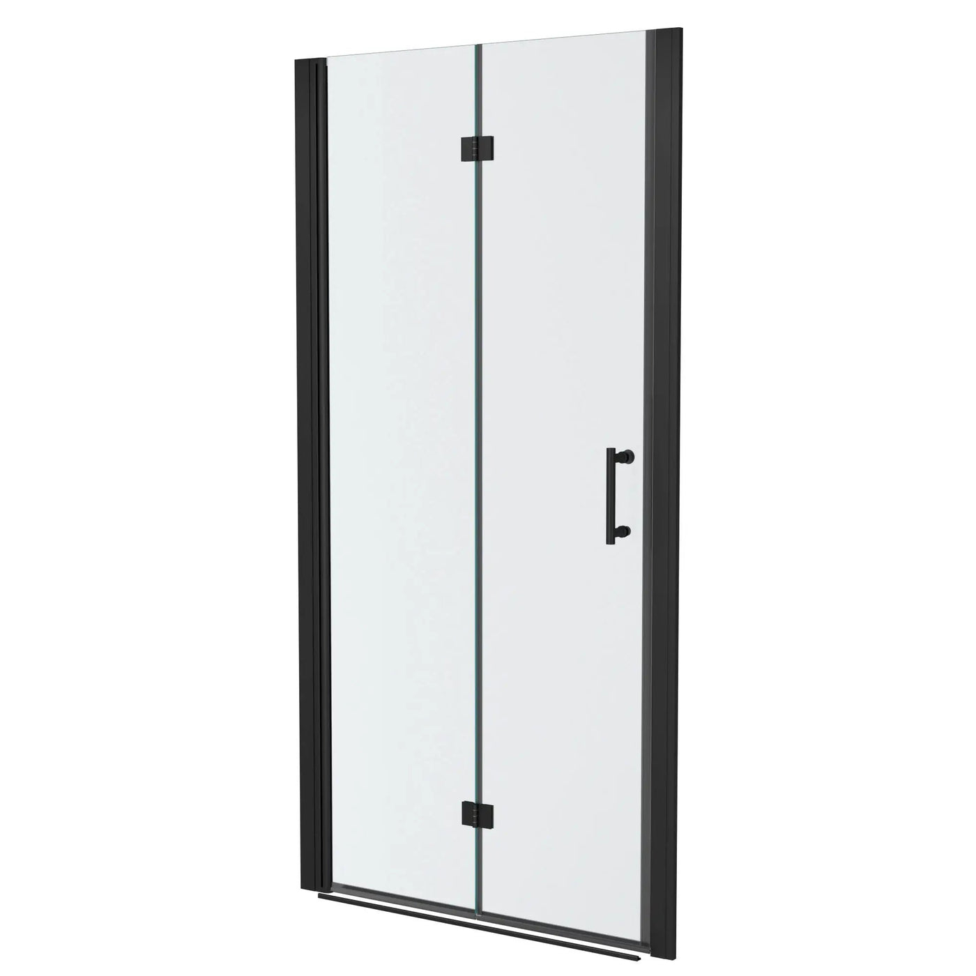 Fold Frameless Shower Door With Tempered Glass by HouseOfZazla