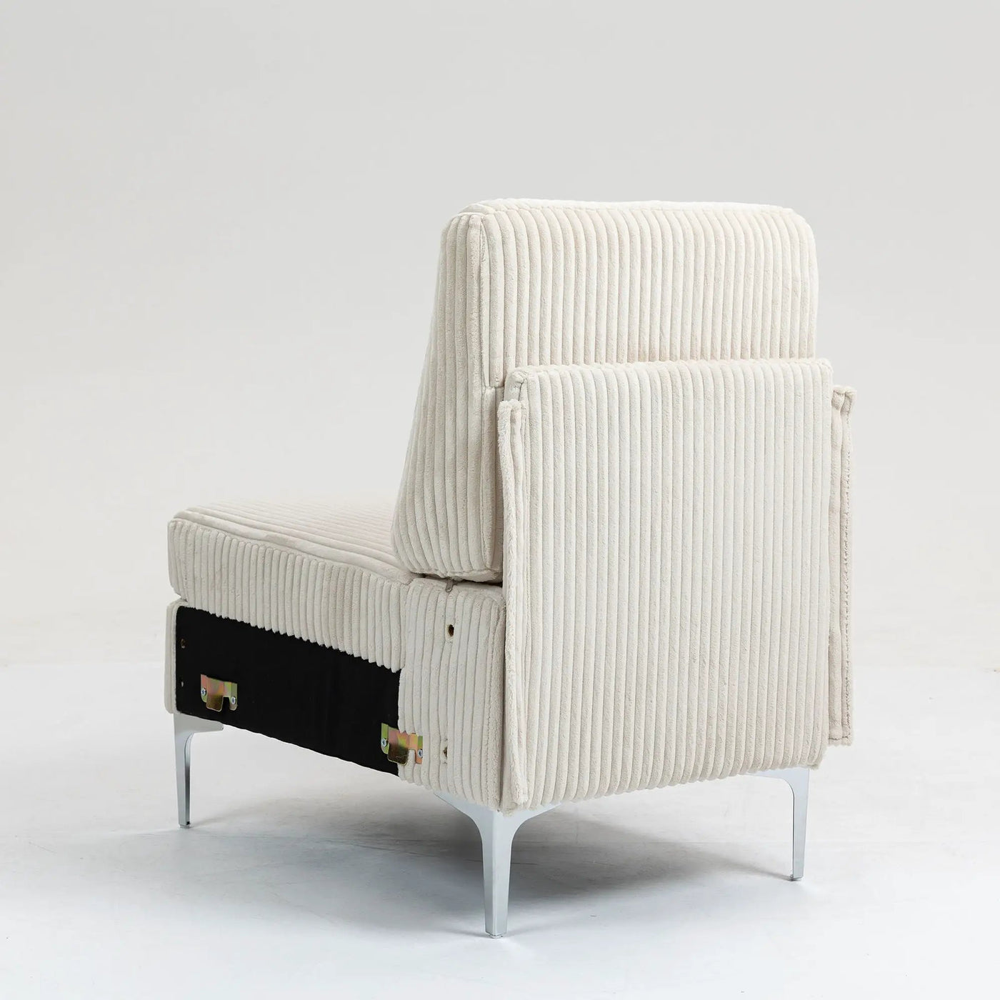 Single Couch Modular Armless Accent Chair With Back Cushion by HouseOfZazla