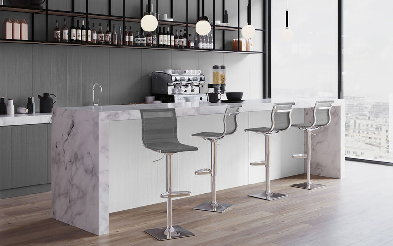 Mirage - Contemporary Adjustable Barstool With Swivel by HouseOfZazla