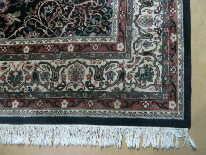 Indo Persian Rug 8x10, Wool Handmade Floral Carpet by Jewel Rugs
