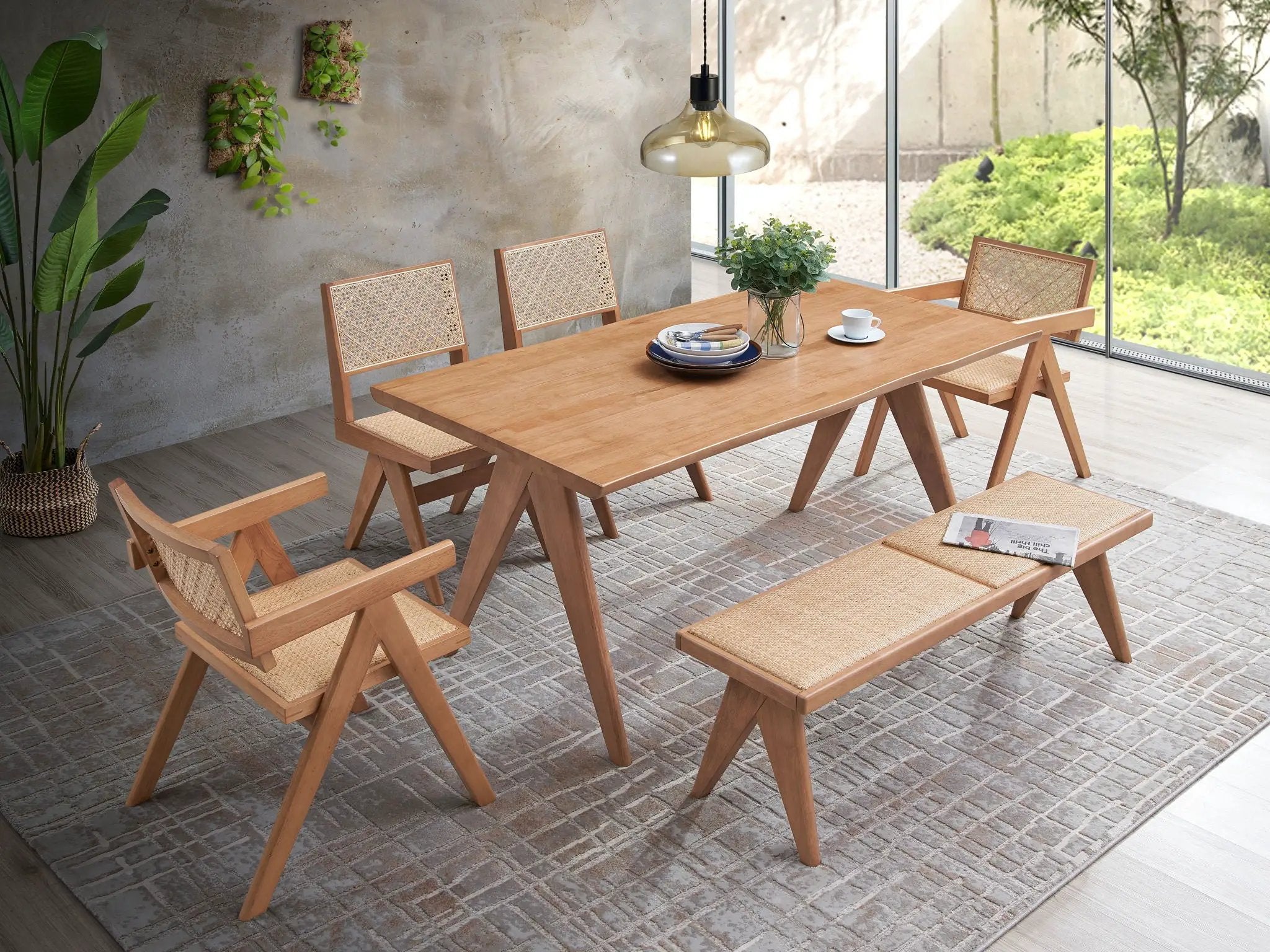 Valentina - 6 Pieces Patio Furniture Set - Rattan / Natural by Unique Piece Furniture