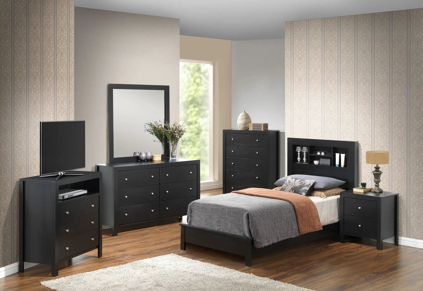 Bed With Transitional Design Stylish by HouseOfZazla
