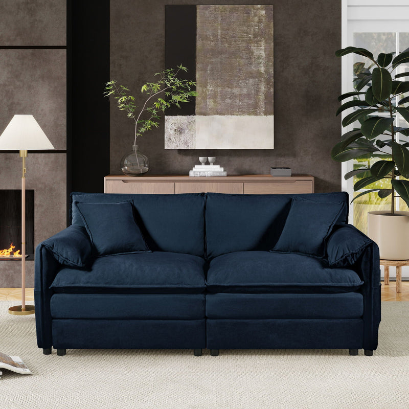 Modern Oversized Loveseat Sofa With Deep Seat And Diy Combination by HouseOfZazla