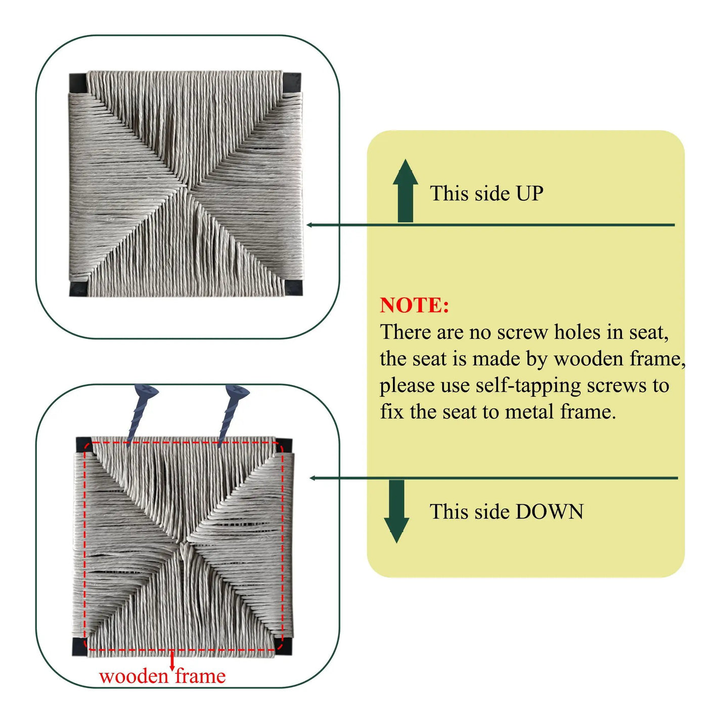 Bar Stools Paper Rope Weave Dining Chairs With Back Hand Weave Stools For Kichen Island, Bar & Counter (Set of 2) by Unique Piece Furniture