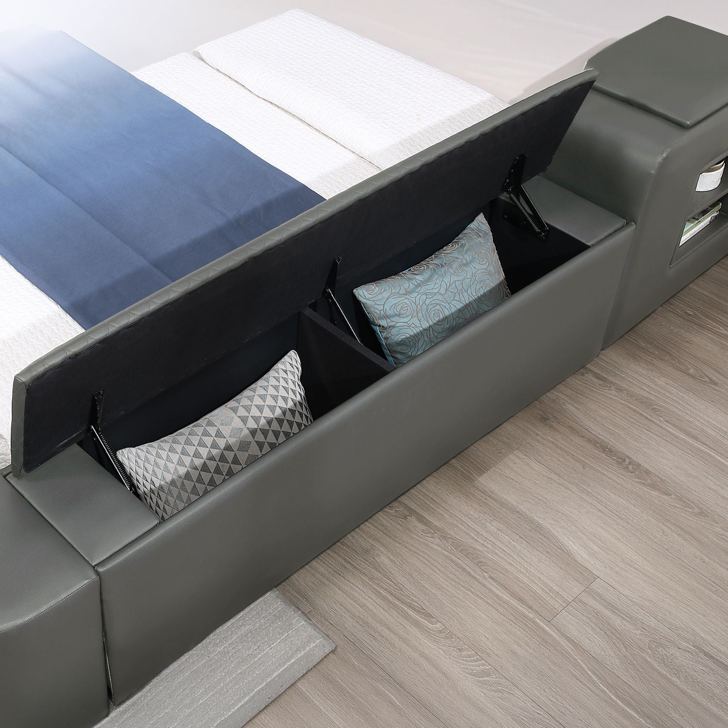 Zoya - Smart Multifunctional Bed, Built In Bluetooth Speakers, USB Charging by HouseOfZazla