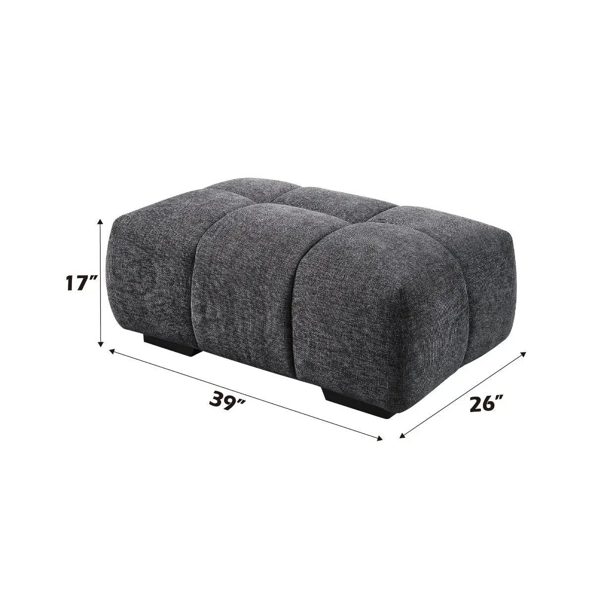 Chosen - Ottoman - Gray Chenille by Unique Piece Furniture