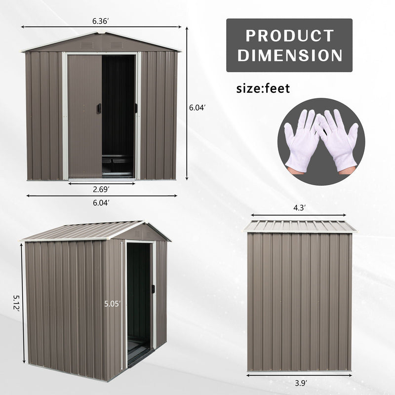 Outdoor Metal Storage Shed by HouseOfZazla